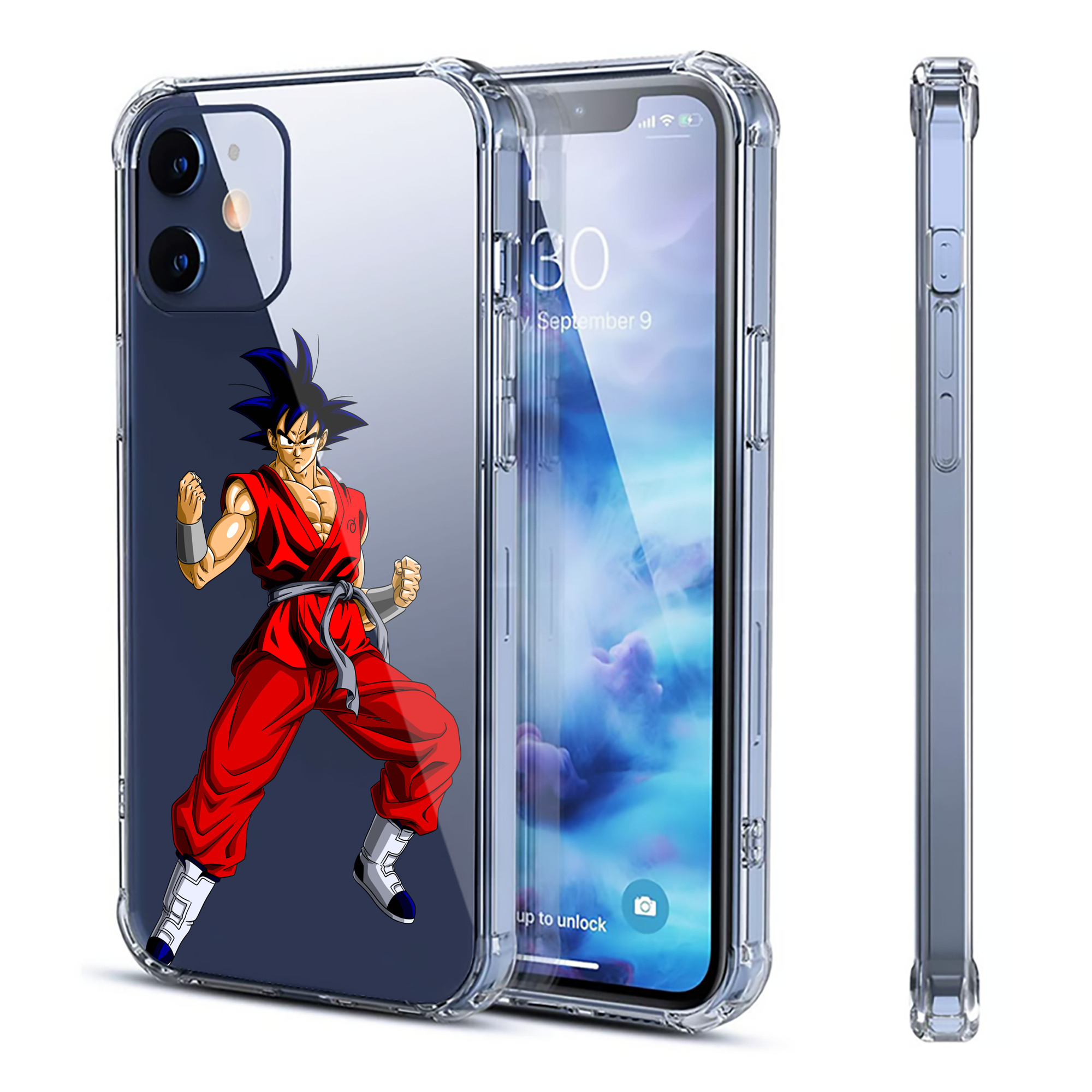 （画像用） ドラゴンボール 孫悟空（そん ごくう）Son Goku カカロット DRAGON BALL Kakarotto 【iPhone 12シリーズ対応】透明スマホケース（クリアソフトケース）